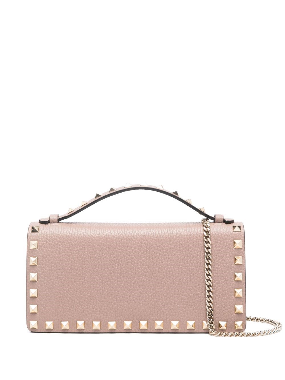 Valentino Garavani Donna Rosa Clutch Rockstud Con Decorazione