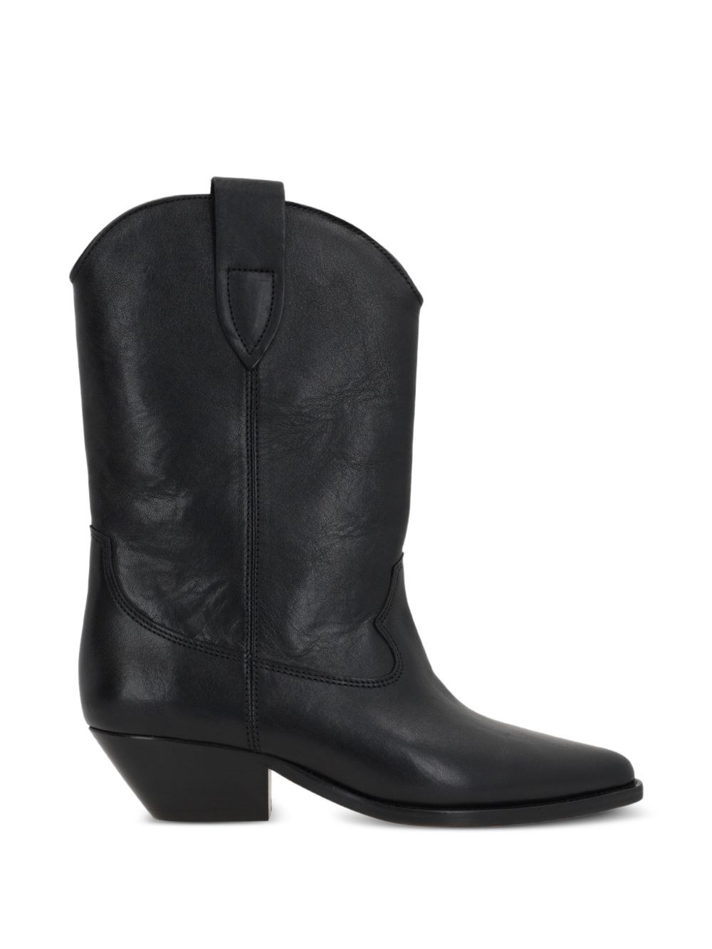 Isabel Marant Pointed Leather Ankle Boots 40mm In Black