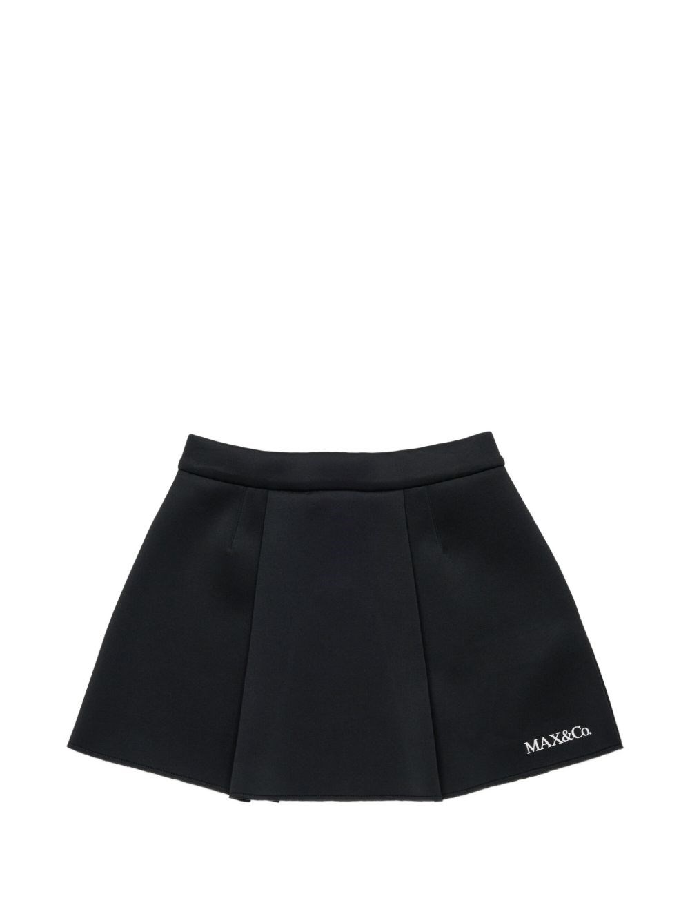 Max&Co Kids Ragazza Nero Gonna Plissettata Con Logo