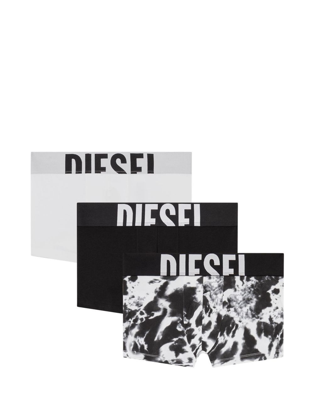 Diesel Uomo Nero Set Di 3 Slip Con Logo