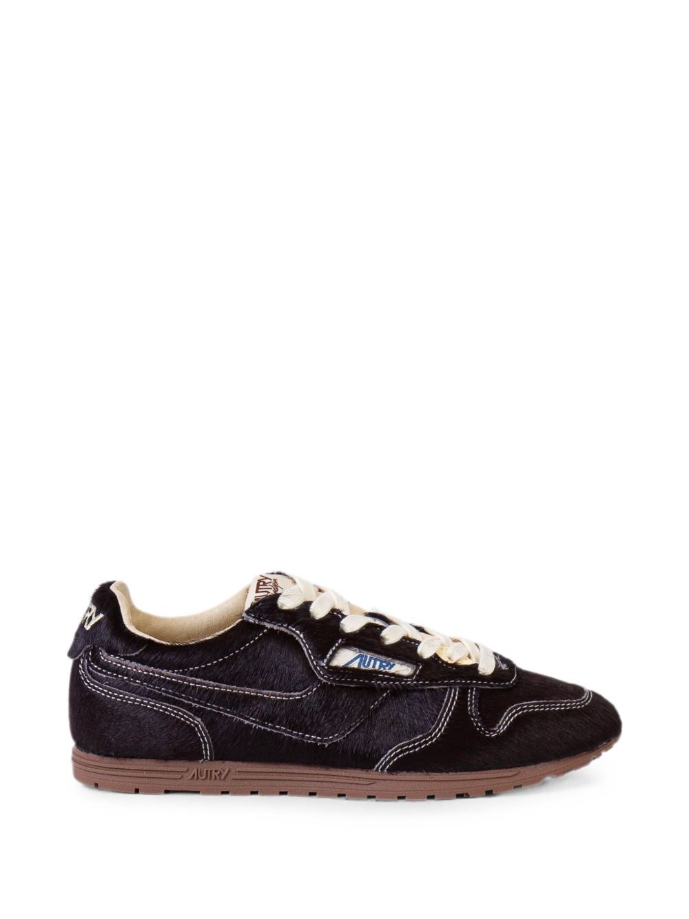 Autry Donna Marrone Sneakers Windspin In Pelo Di Cavallino