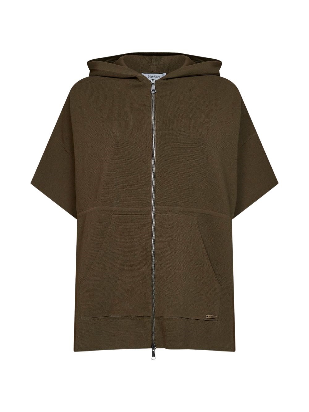 Max Mara Donna Verde Felpa Milano Con Cappuccio