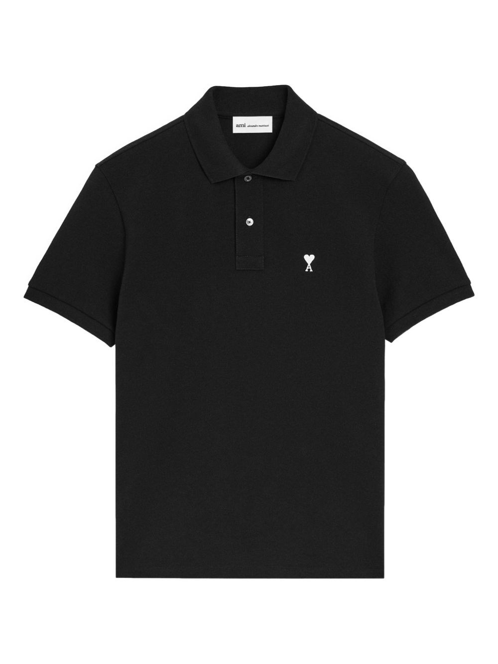 Ami Paris Uomo Nero - Polo Ami De Coeur - Tops - S - Immagine 5