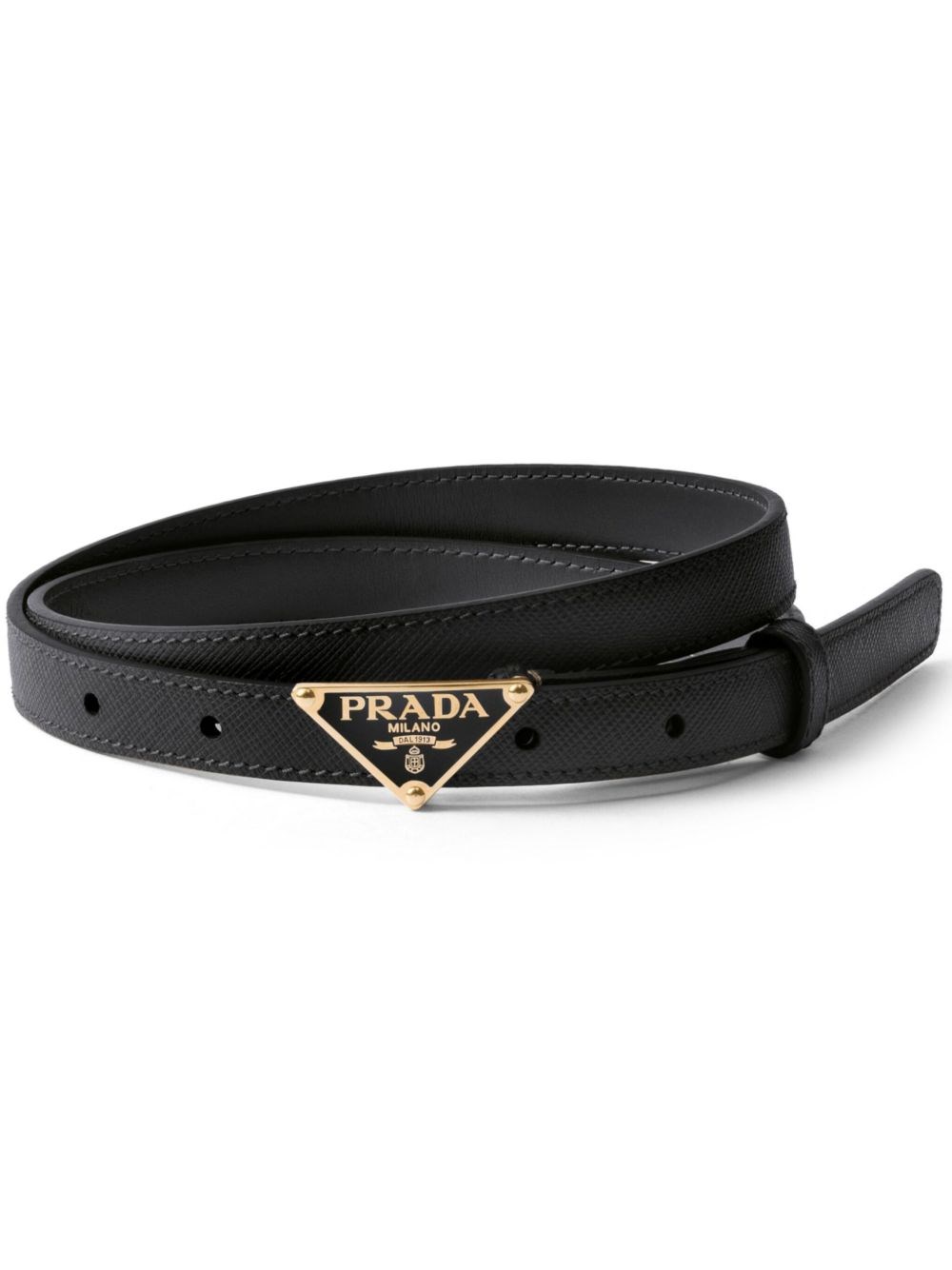 Prada Donna Nero Cintura In Pelle Saffiano