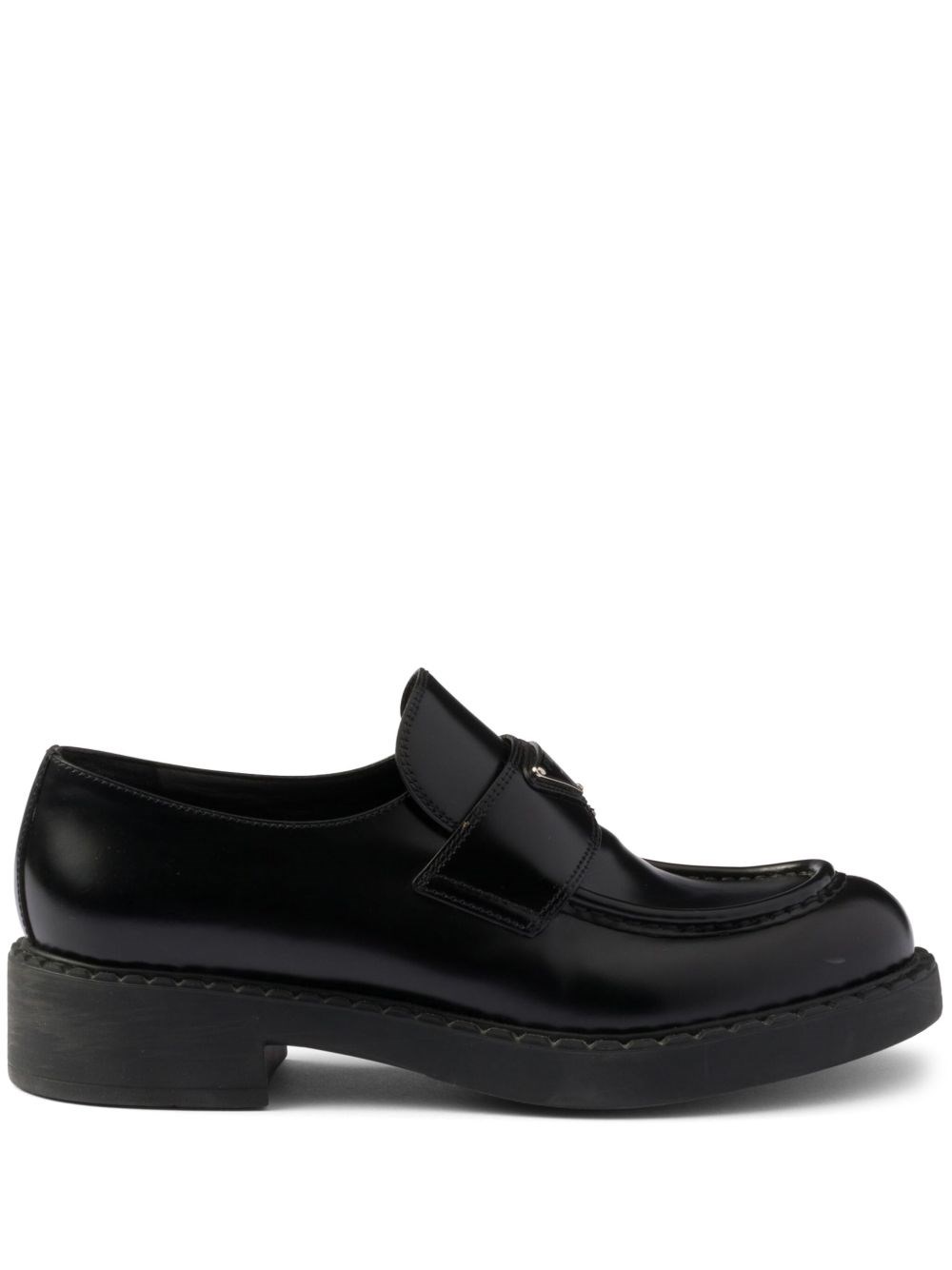 Prada Loafers Chocolate 50mm In Black