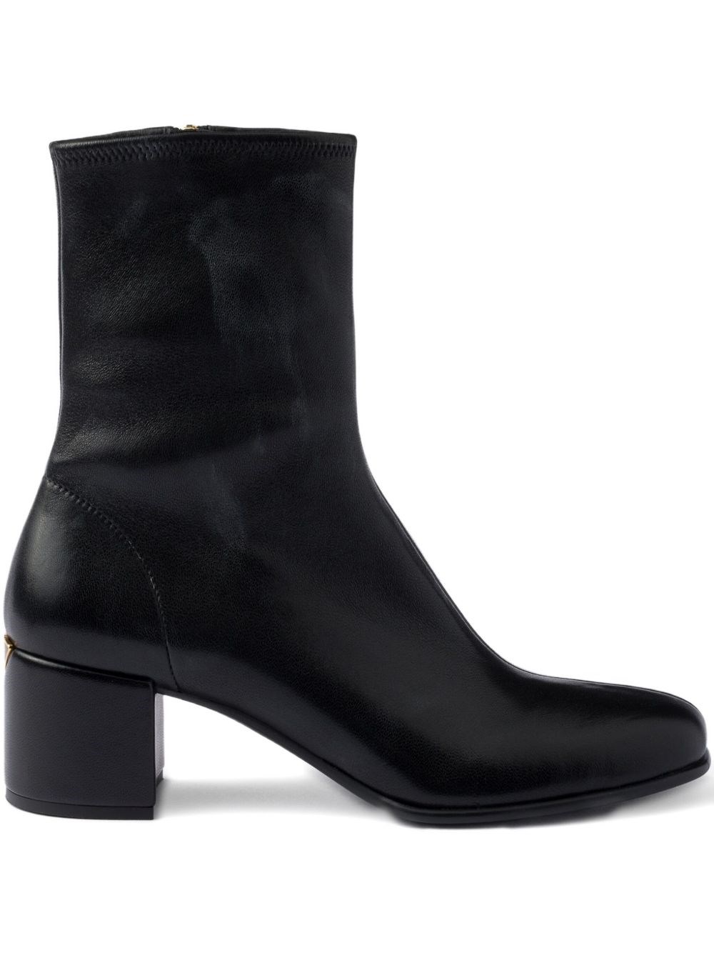 Prada Wide Heel Boots 55mm In Black