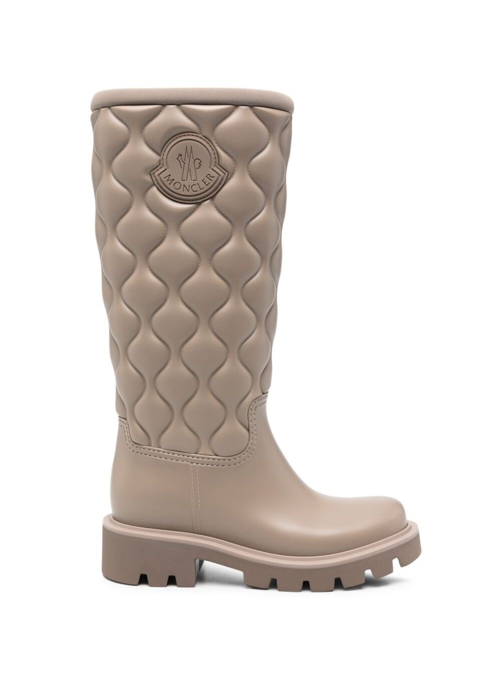 Moncler Kickstream Quilted Boots In White