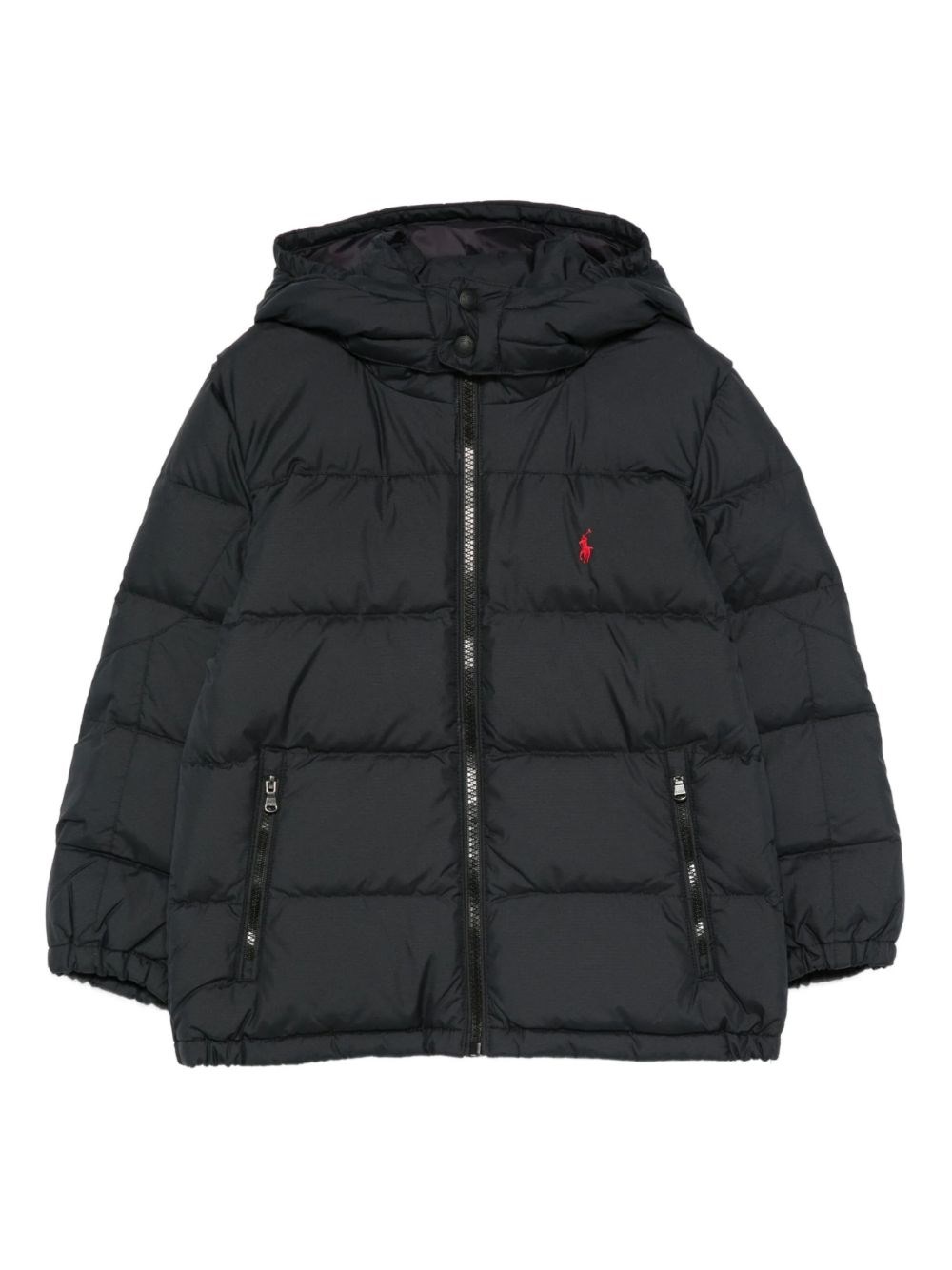 Polo Ralph Lauren Kids Ragazzo Nero Piumino Con Cappuccio Di Polo Ralph Lauren