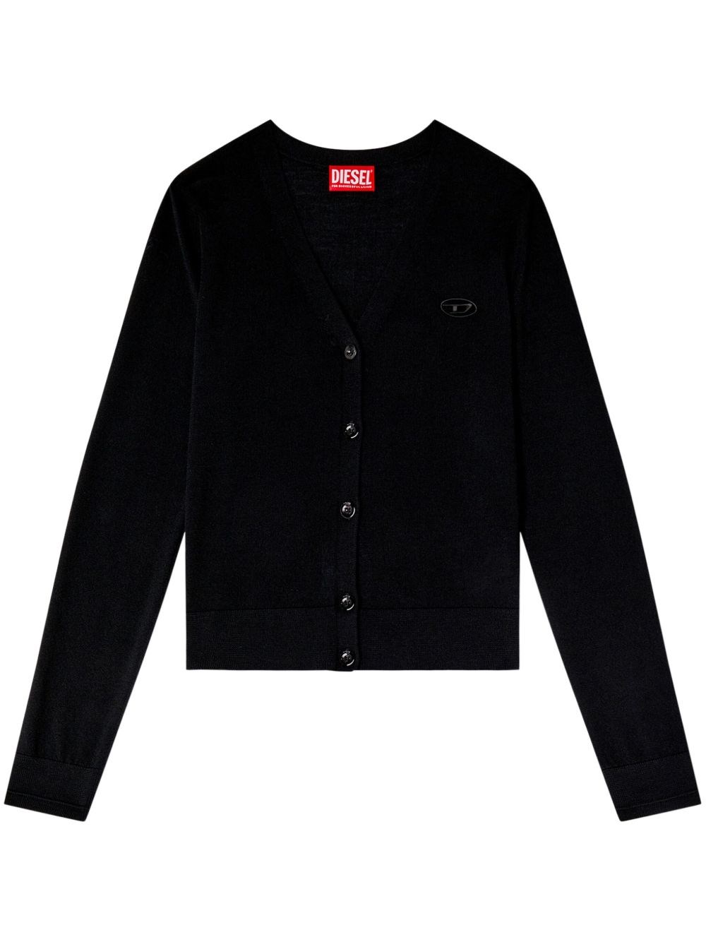 Diesel Black Wool M-alima Cardigan