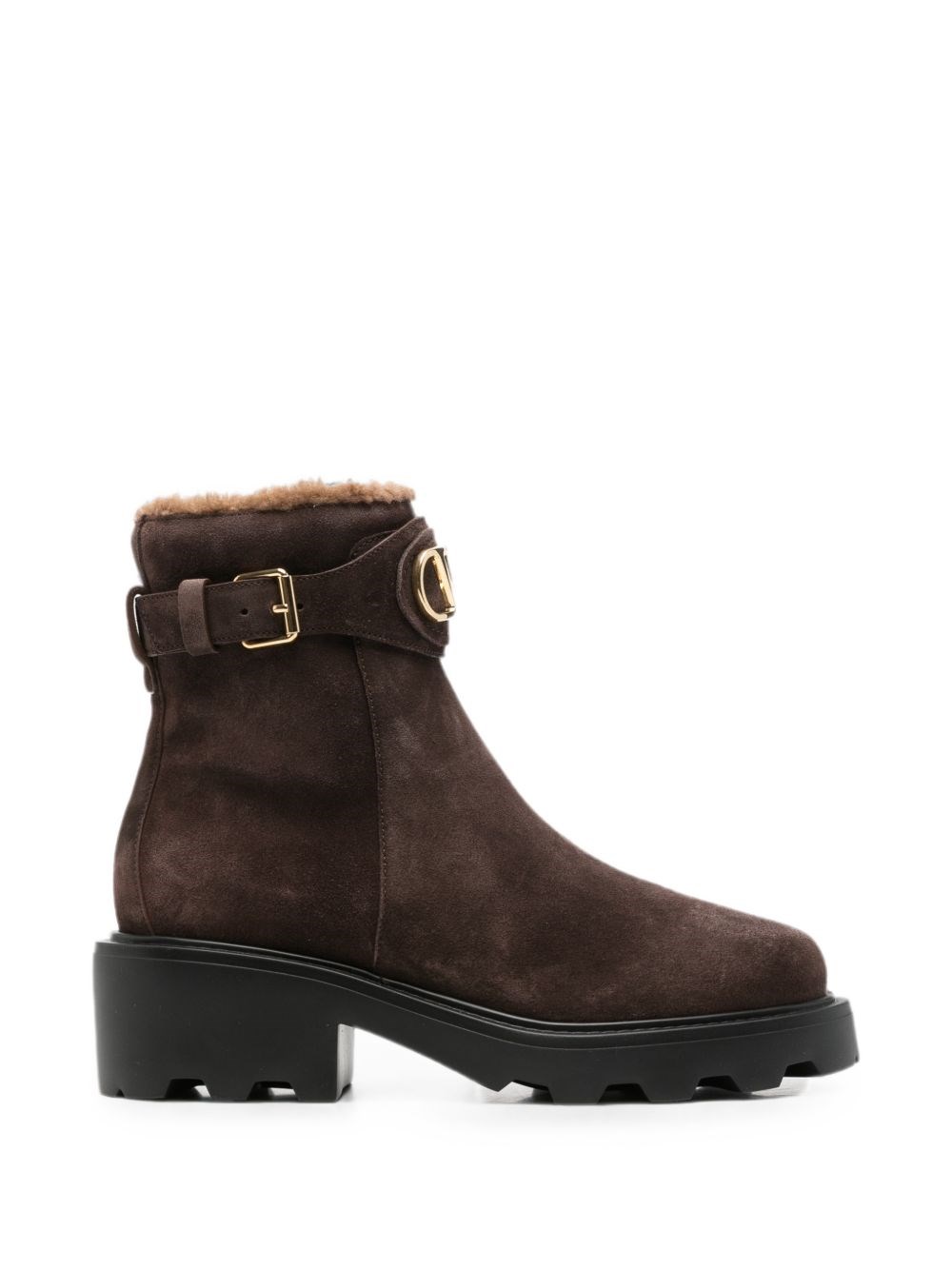 Valentino Garavani Donna Marrone Stivali Vlogo Signature In Pelle