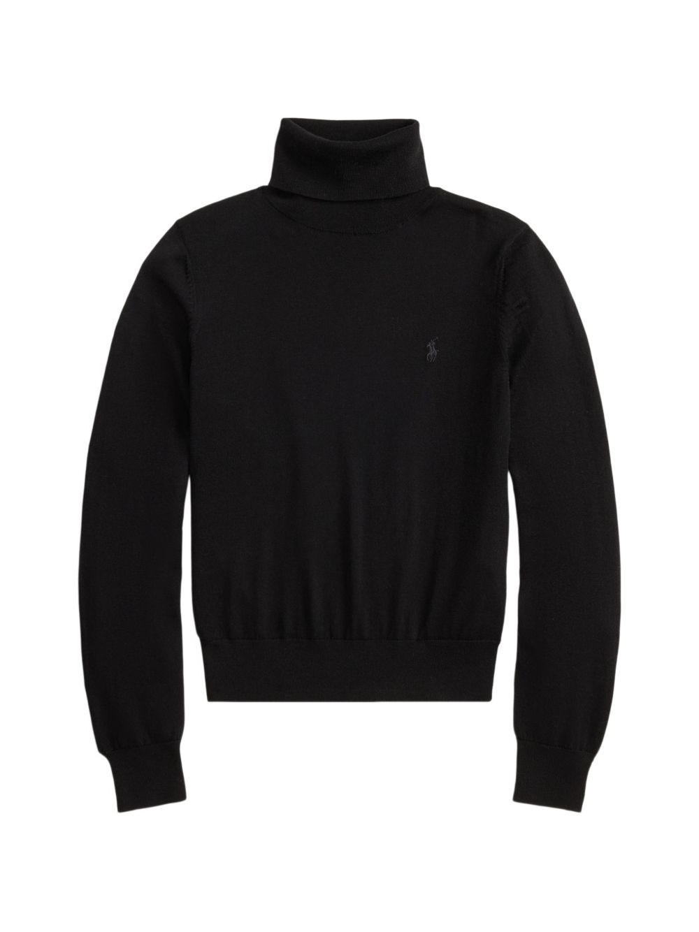 Polo Ralph Lauren Donna Nero Maglione A Collo Alto In Lana