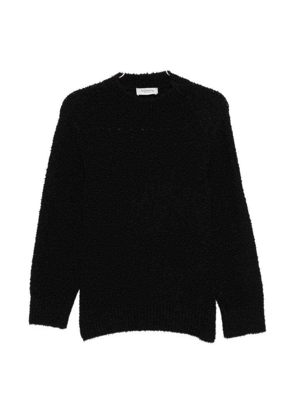 Laneus Black Boucle Knit Sweater