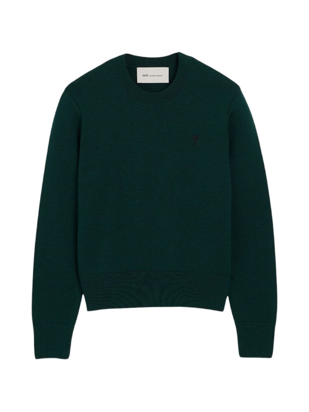 Ami Paris Donna Verde Maglione Ami De Coeur