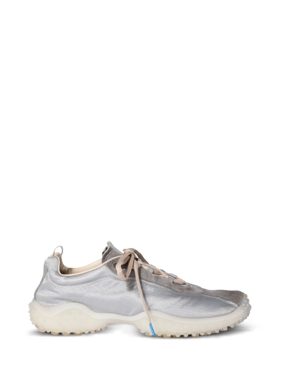Miu Miu Donna Grigio Sneakers Bubble In Tessuto Tecnico E Pelle Scamosciata