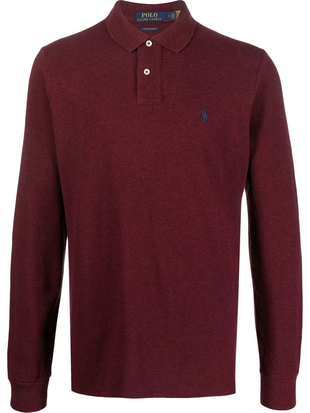 Polo Ralph Lauren Uomo Rosso Polo Con Logo In Cotone Vino