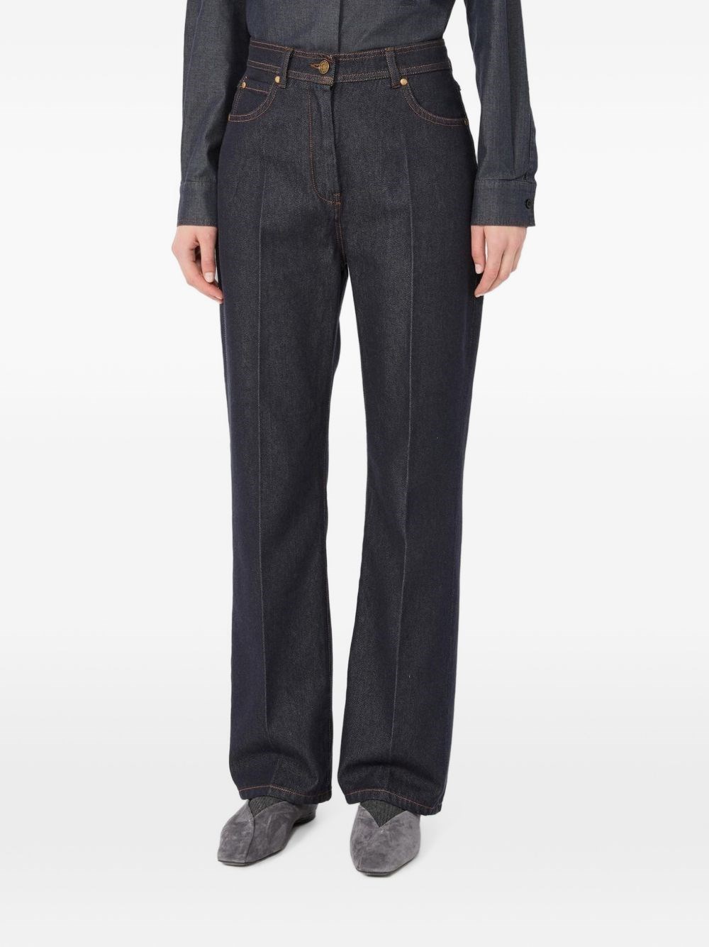 Max Mara Donna Blu Jeans Dritti