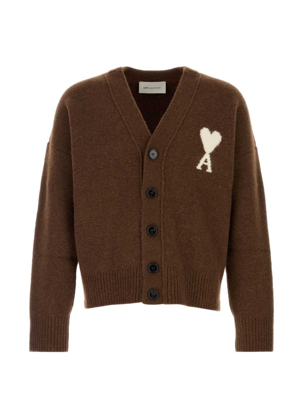 Ami Paris Uomo Marrone Ami De Coeur Cardigan