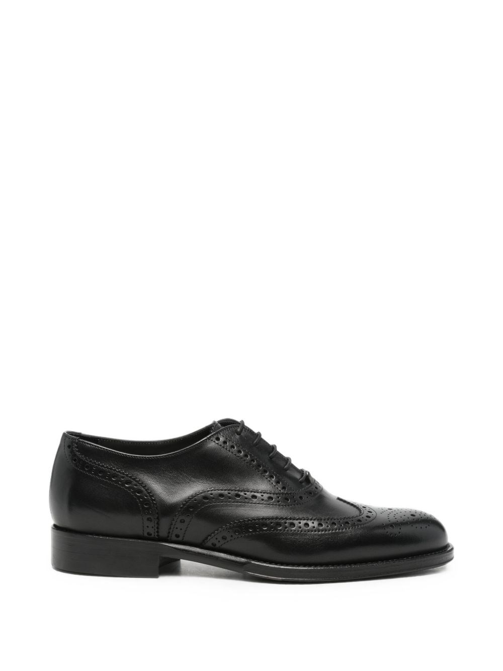 Corneliani Brogue-detail Lace-up Shoes In Black