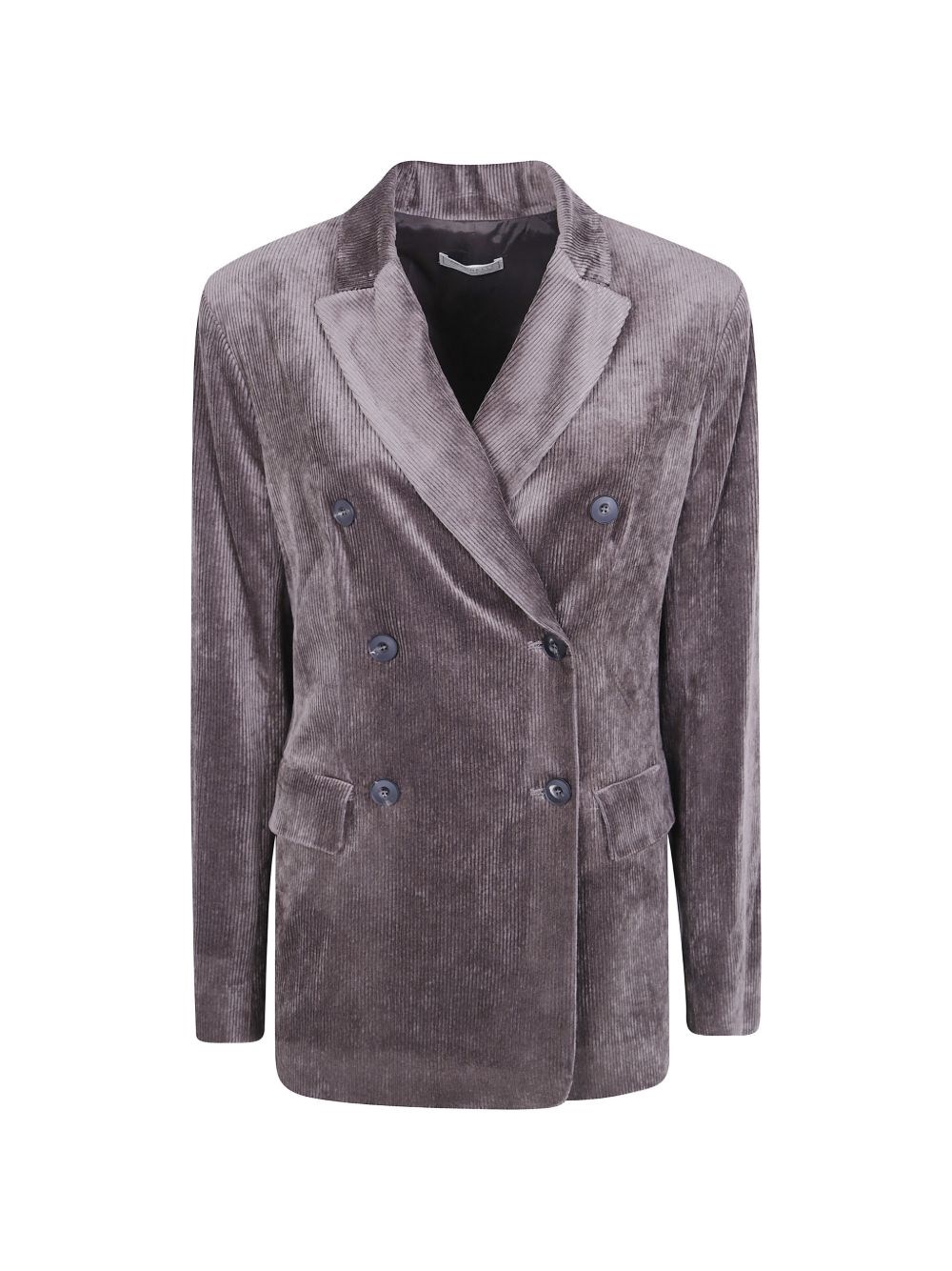 Antonelli Blazer Doppiopetto A Coste In Gray