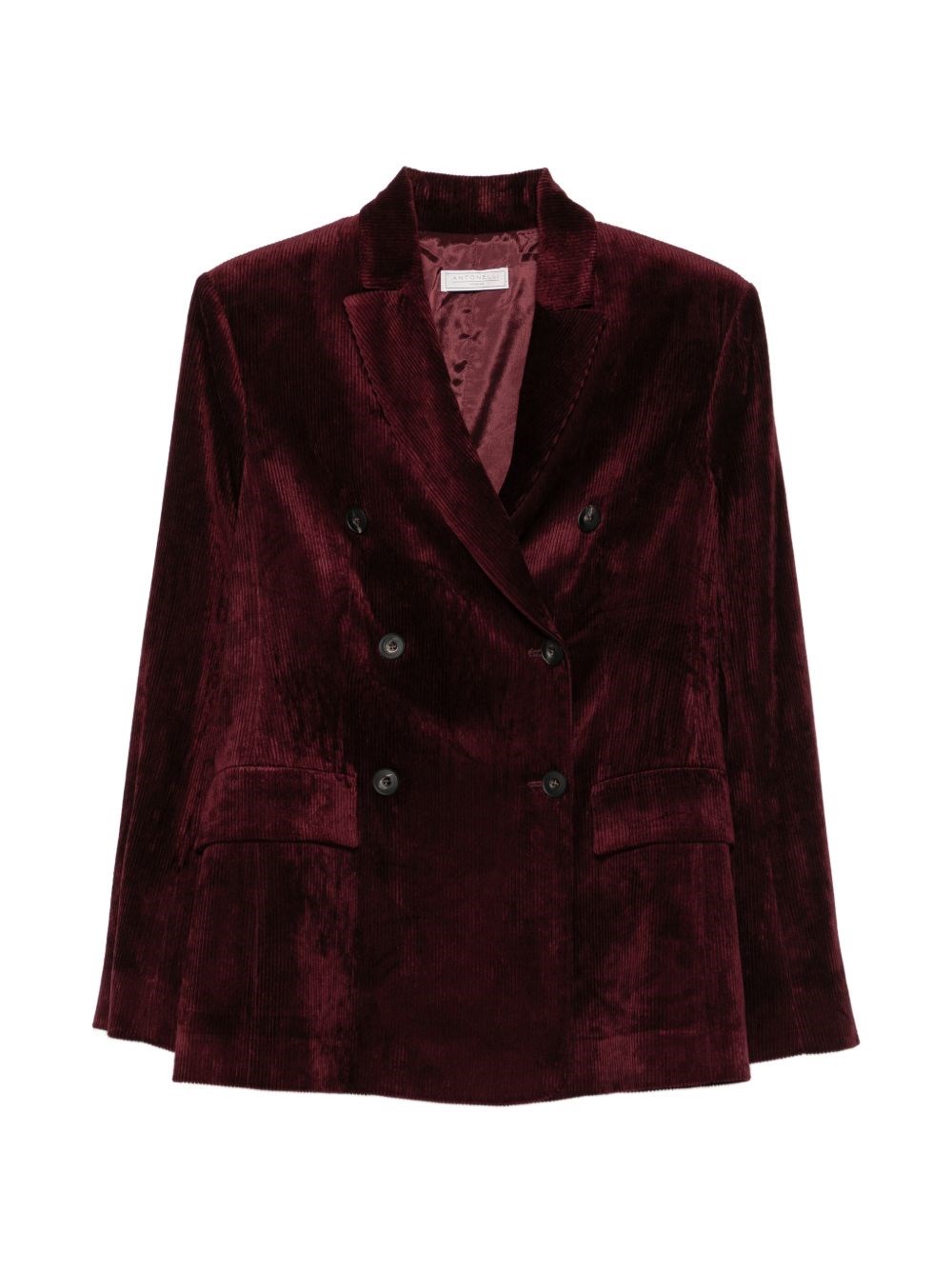 Antonelli Blazer Doppiopetto Gravona A Coste In Red