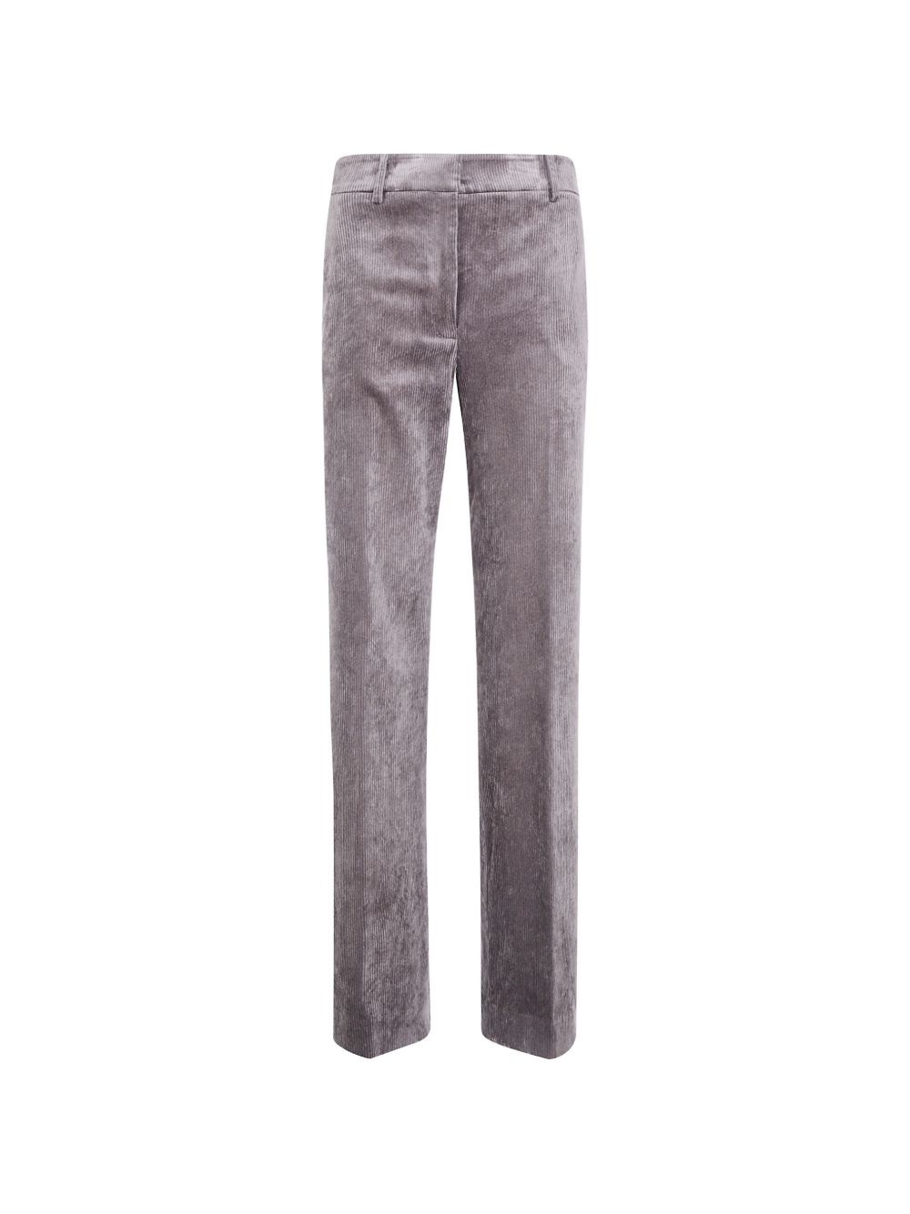 Antonelli Straight Ribbed Trousers  Firenze In Gray