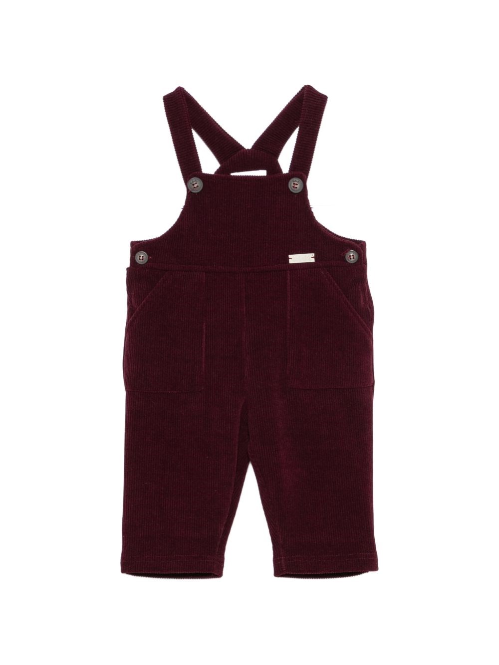 Lalalù Corduroy-effect Dungarees In Red