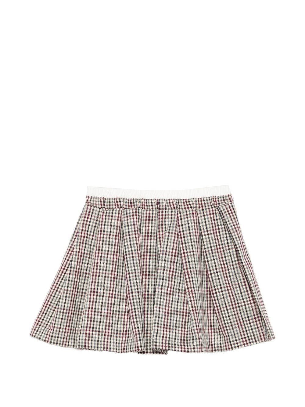 Lalalù Kids' Plaid Pleated Skirt In Red