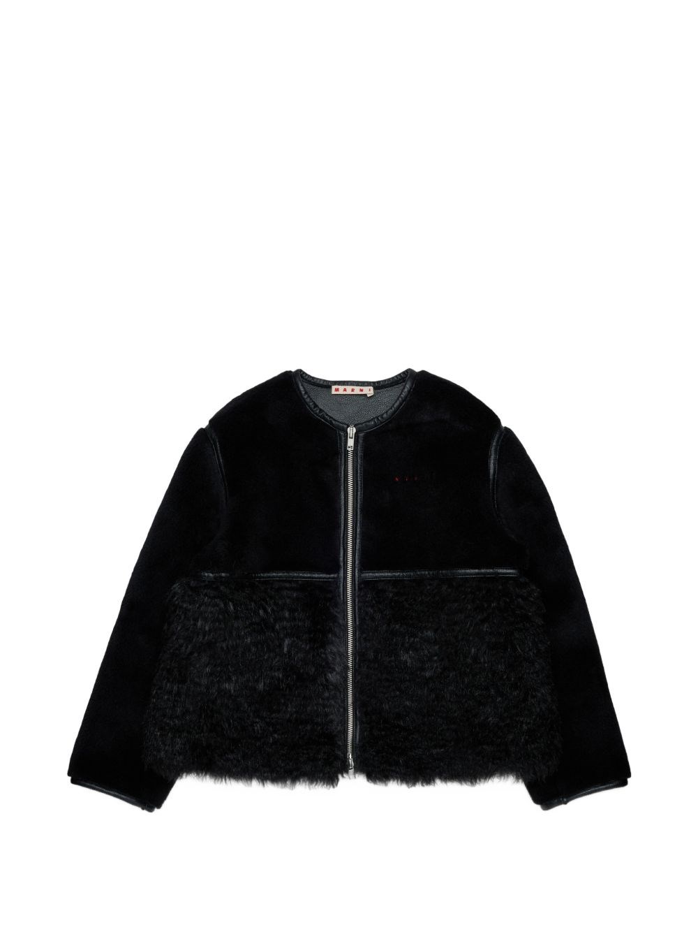 Marni Kids Ragazza Nero Giacca In Pelliccia Sintetica