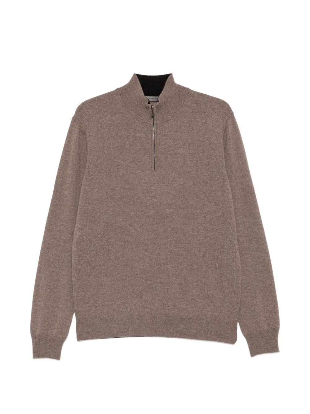 Corneliani Beige Knit Sweater In Brown