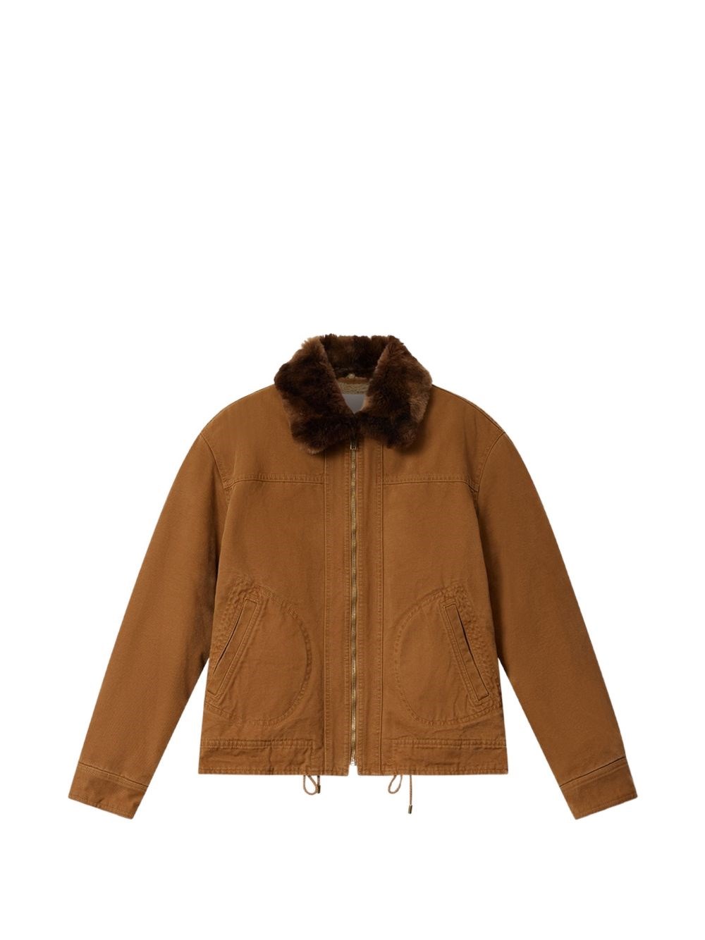 Isabel Marant Amaric Jacket In Brown With Detachable Collar