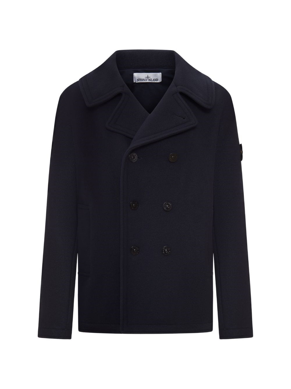 STONE ISLAND | Cappotto doppiopetto in Heavy Melton blu | Uomo | M - Immagine 4