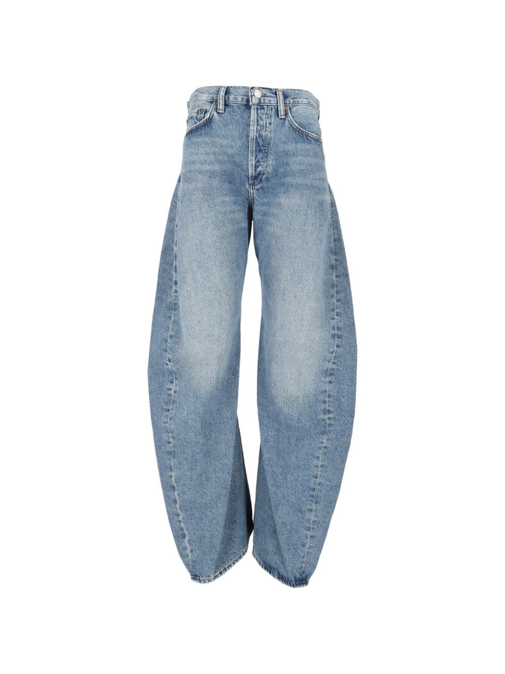 Agolde Spiral Wide-leg Jeans In Blue