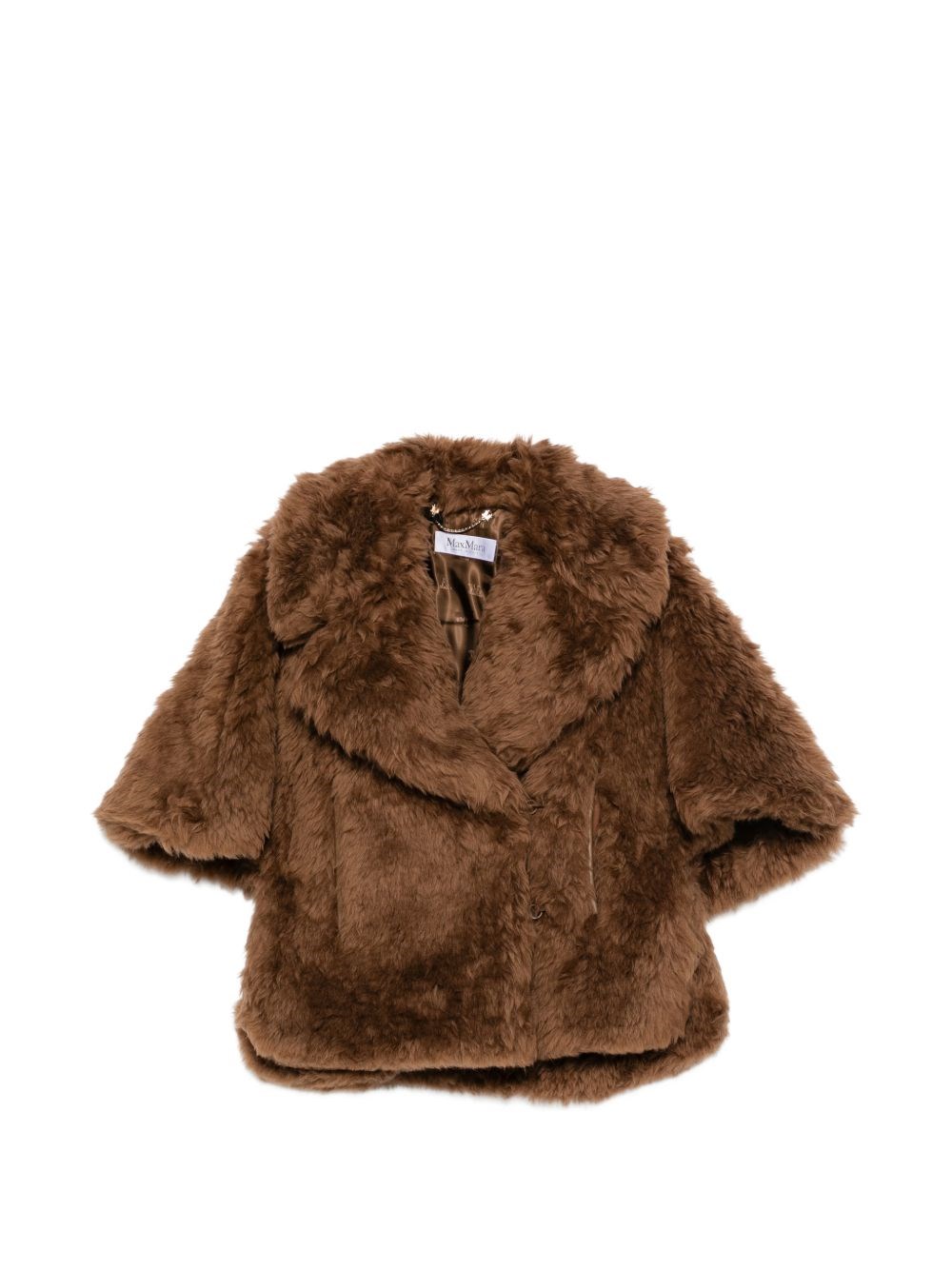 Max Mara Short Boxy Cape - Frau Jacken Brown M - L - Immagine 2