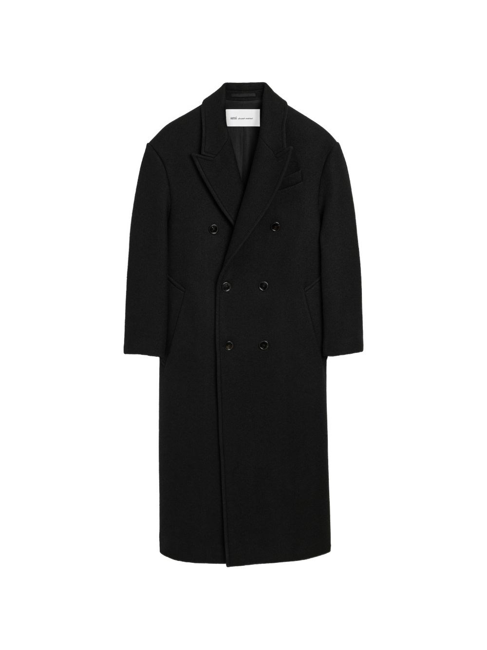 Ami Paris Uomo Nero - Cappotto Doppiopetto - Coats - S - Immagine 3